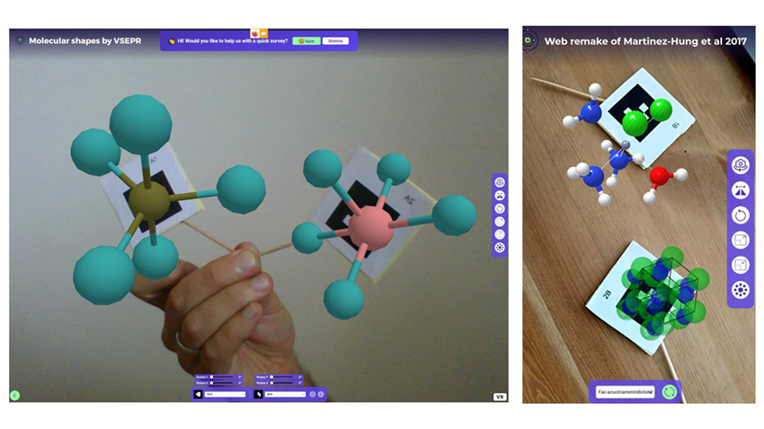 Augmented Reality in chemical structures software
