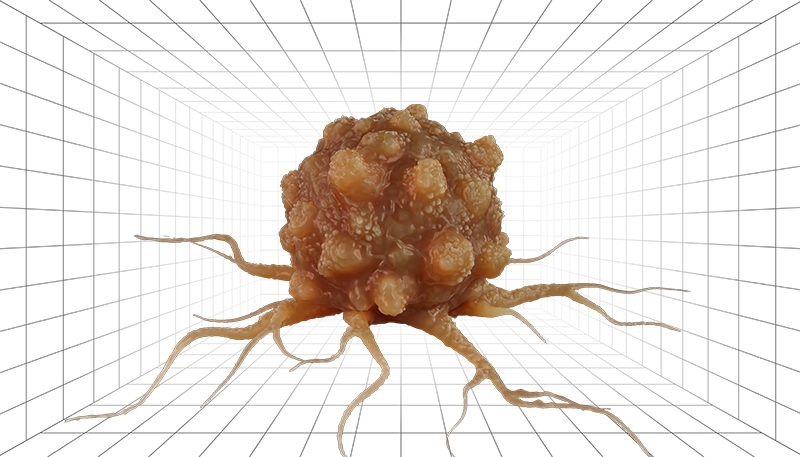 Cancer Cell Illustrations Spreading Tendrils