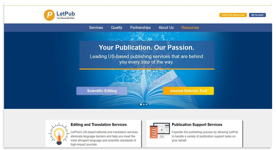 LetPub studios for journal covers
