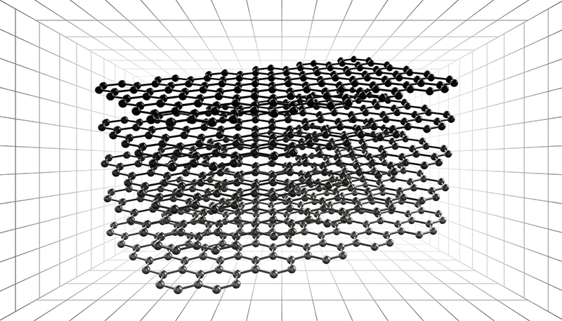 Graphene illustration Multi layer