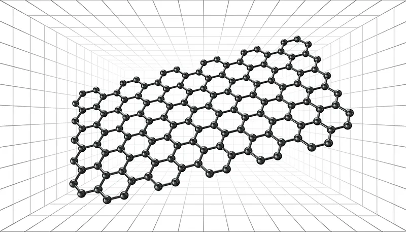 Graphene illustration Single layer 01
