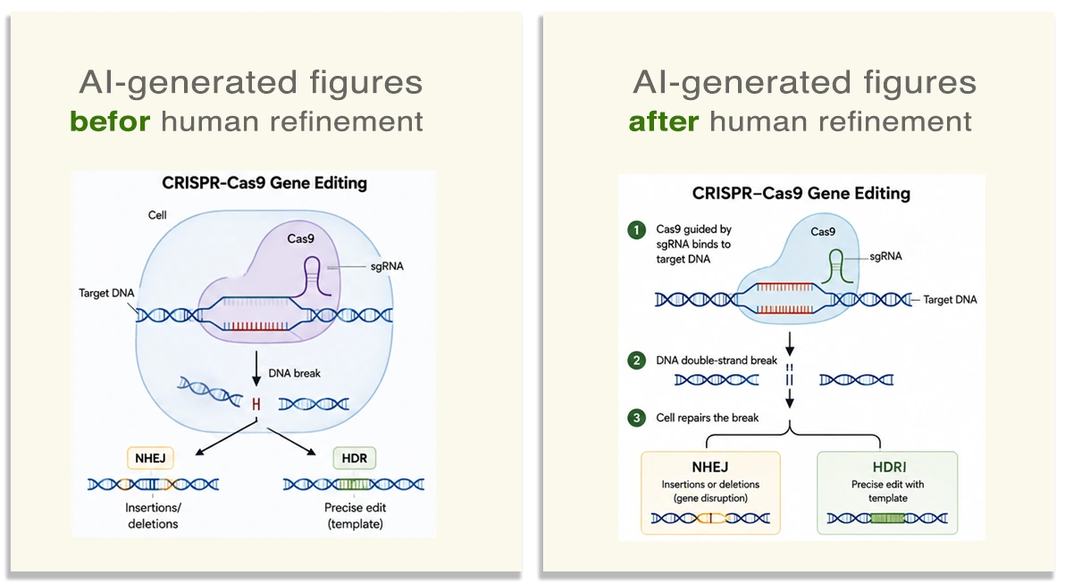 Modifying AI Scientific Figures with Human Refinement