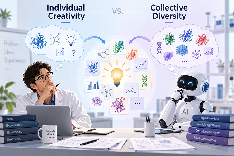 Individual Creativity vs. Collective Diversity